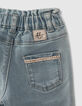 Blauwe jeans elastische taille babymeisjes-5