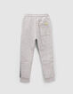 Boys’ grey joggers with black and reflective details-3