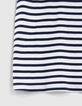 Girls’ sailor-stripe cotton dress, SMILEYWORLD tulle sleeves-7