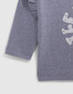 Blauw t-shirt met boodschap voor babymeisjes-4