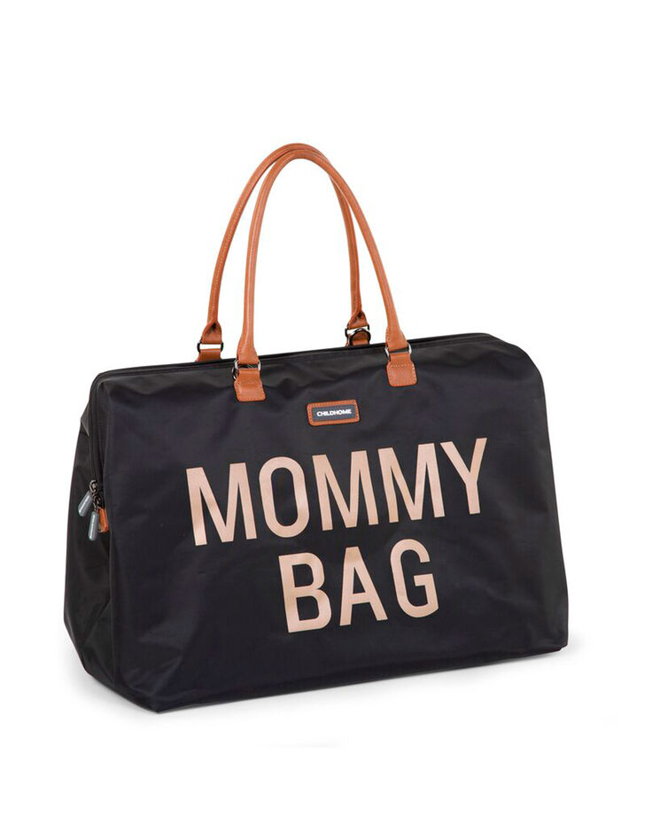 Sac à langer Mommy Bag noir typo or CHILDHOME-1