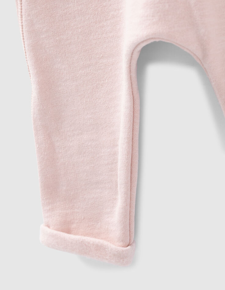 Baby’s light pink organic sweatshirt fabric trousers-4