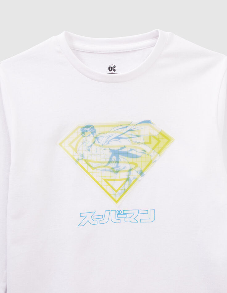 Wit T-shirt lenticulaire opdruk SUPERMAN jongens-2