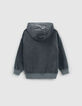 Graus Jungensweatshirt aus fein gestreiftem Velours-4