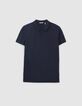 Polo marine en coton modal Homme-6