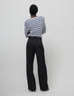 Women's black wide-leg pants-8