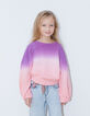 Girls’ pink deep dye-look sweatshirt-2