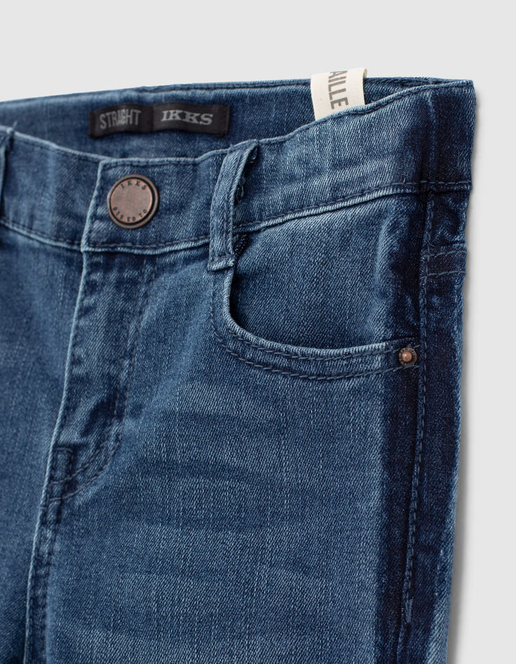 Medium blue straight jeans lijnen opzij jongens -5