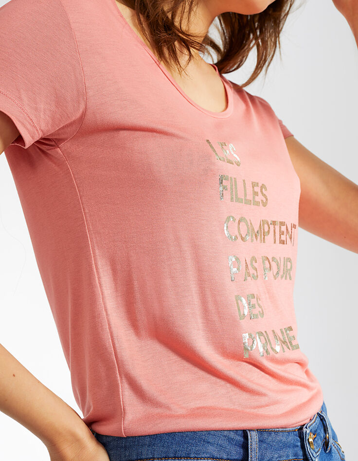 I.Code Les filles comptent pas pour des prunes T-shirt-5