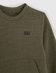 Kaki sweater Essentials bio-sweatstof-3