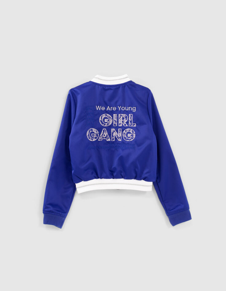 Girls’ white and blue reversible bomber jacket-4