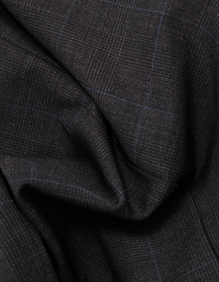 Men's anthracite check suit jacket-8