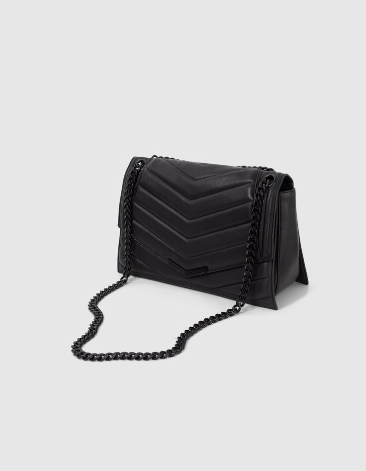 Sac THE 1 Timeless noir cuir matelassé Taille L Femme-7