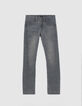 Grijze SLIM jeans gedraaide naad jongens-1
