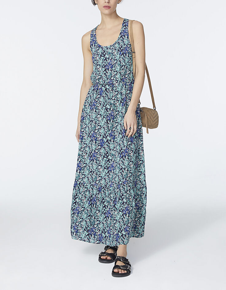 Robe longue en viscose imprimé Sea Flowers-6