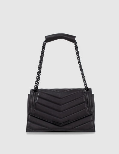 Sac THE 1 Timeless noir cuir matelassé Taille L Femme - IKKS