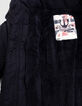 Boys' navy fur-lined hooded padded jacket-5