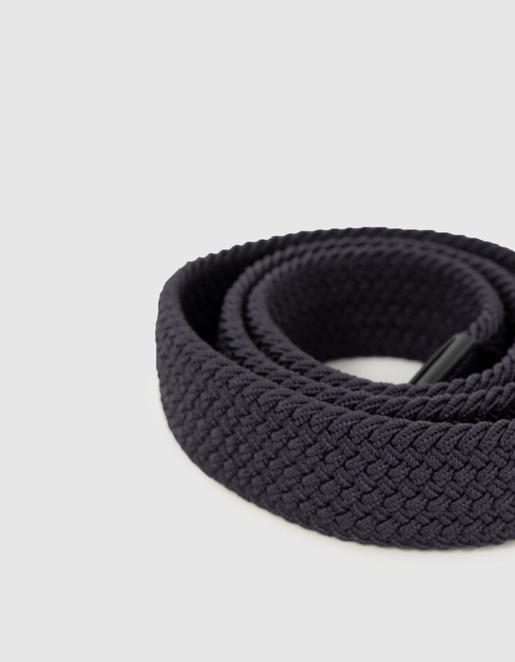 Men’s dark navy woven belt-3