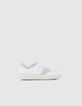 Men’s off-white leather trainers-1