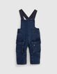 Baby boy 2-in-1 T-shirt and denim overalls set-9