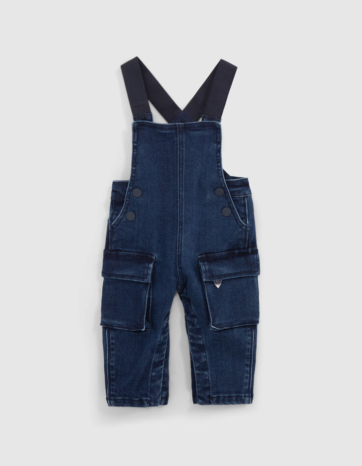 Baby boy 2-in-1 T-shirt and denim overalls set-9