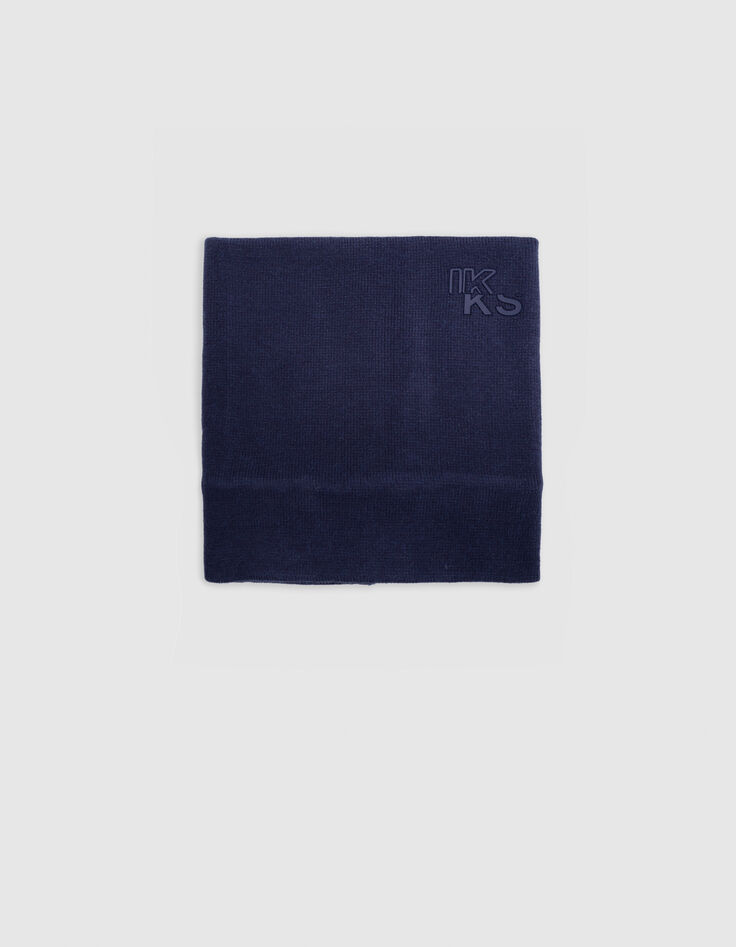 Snood navy knit gum logo boy-1