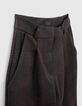 Pantalon de tailleur large en milano à carreaux femme-2