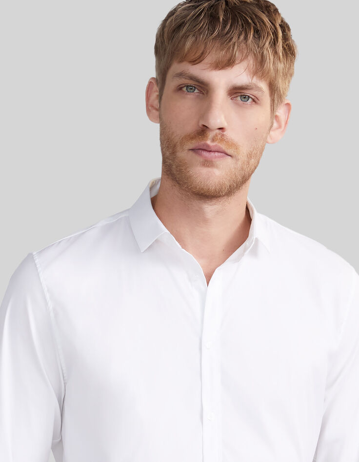 Men’s white EASY CARE SLIM shirt-4