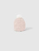 Girls’ pale pink glittery fur-lined knit beanie-3