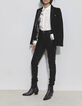 Women’s black Pure Edition suit jacket with leather lapel-7