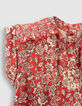 Rood T-shirt bloemenprint babymeisjes-3