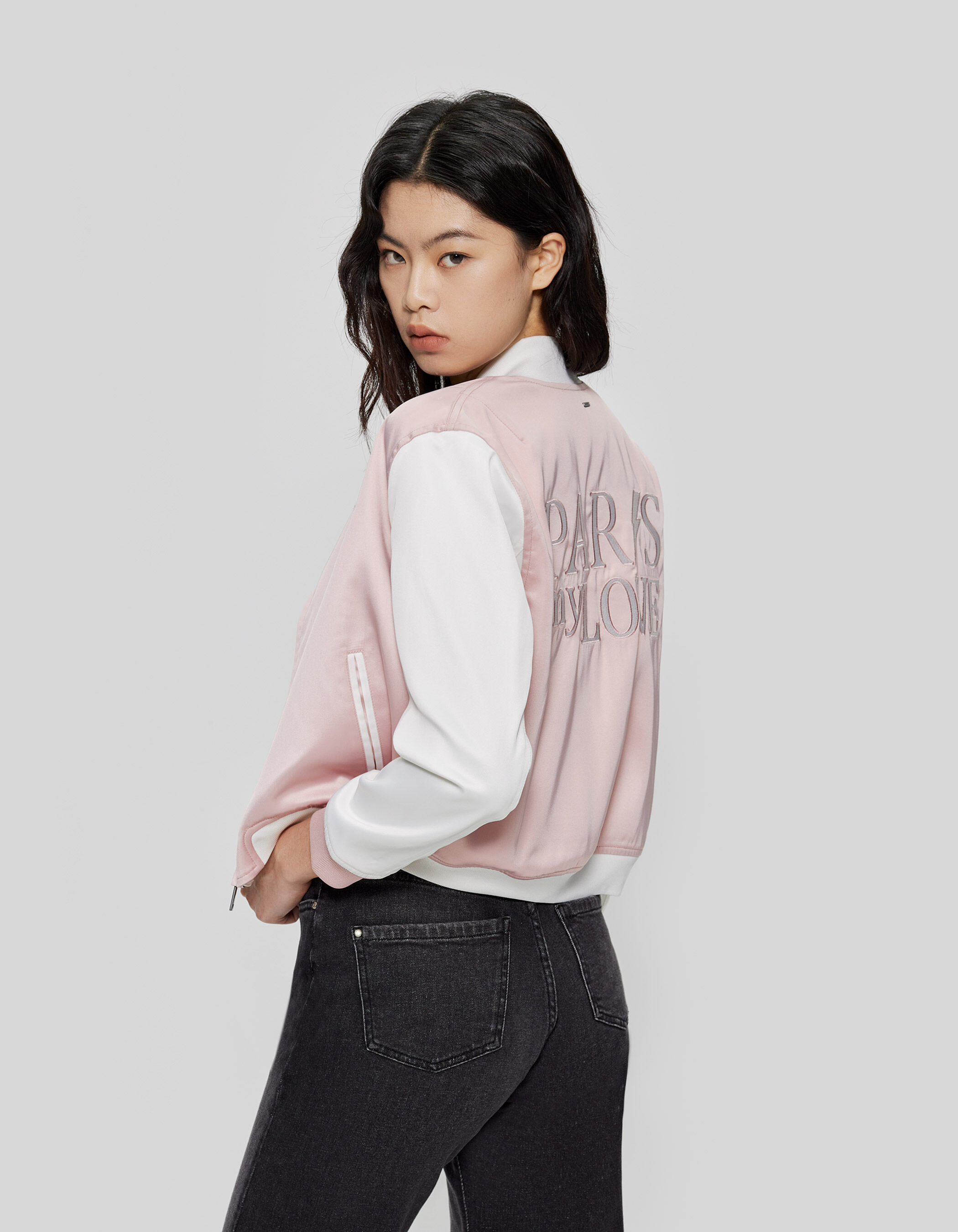 Pink sale varsity sweater