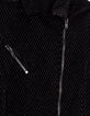 Cardigan noir maille velours jacquard relief lurex fille-6