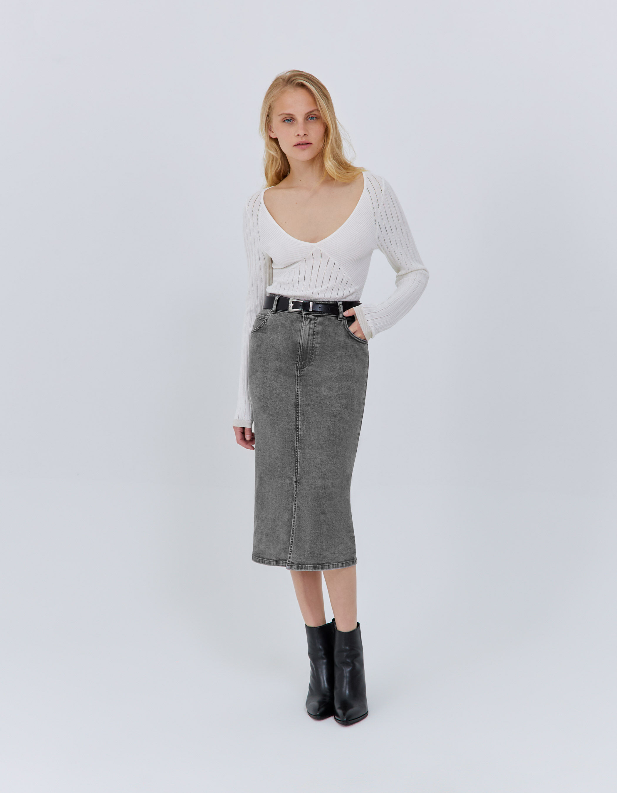 Denim pencil skirt discount philippines