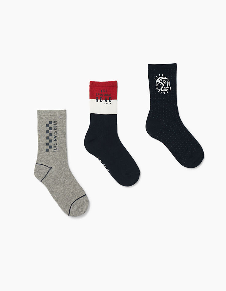 Chaussettes grises garçon -1