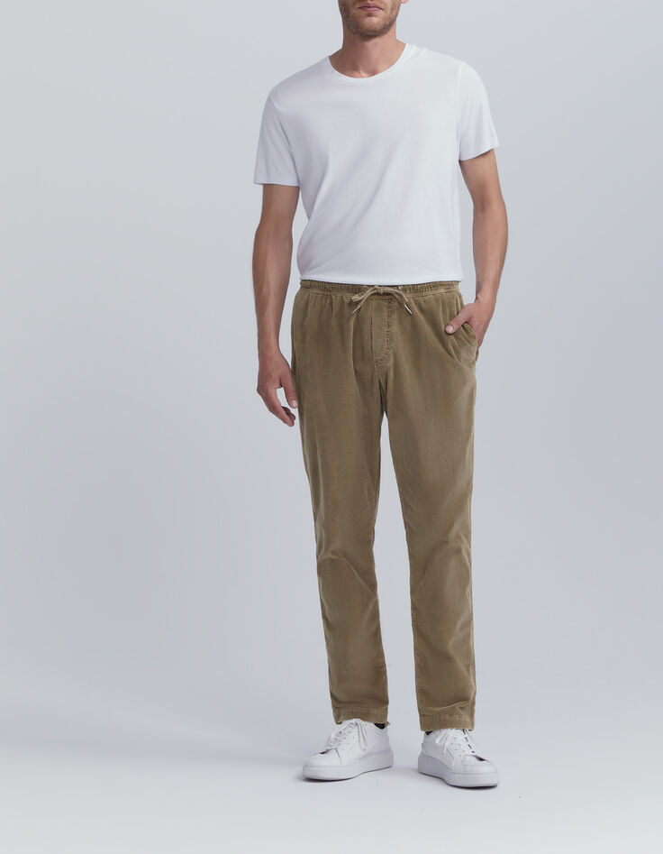 Men’s cappuccino corduroy joggers-1