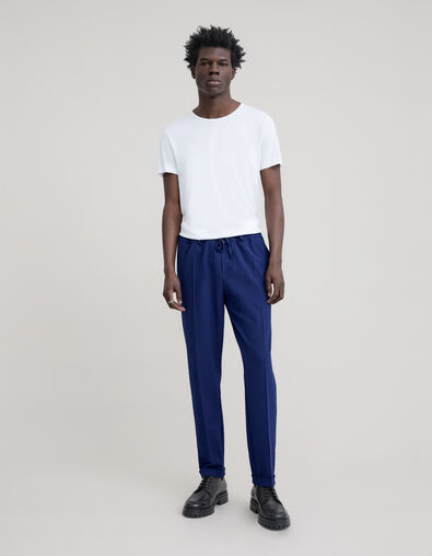 Jogpant indigo seersucker Homme - IKKS