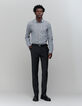 Men's off-white SLIM shirt in navy vegetable print-2