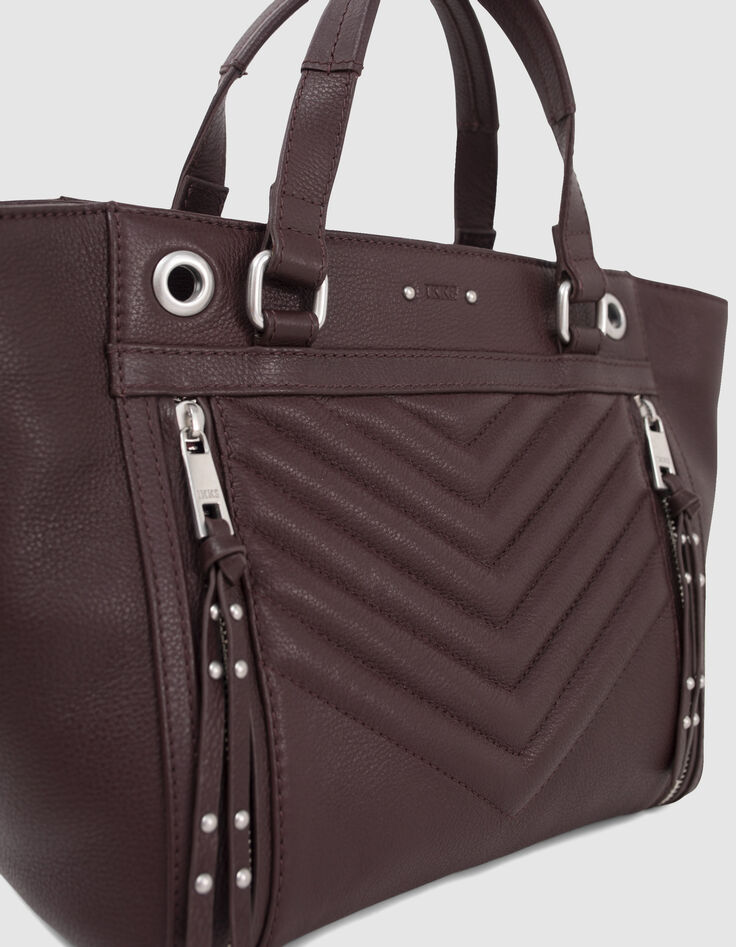 Women’s garnet leather 1440 Medium tote bag-4