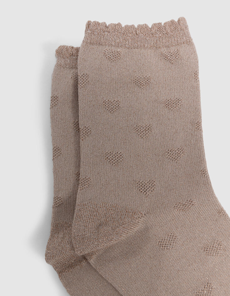 Pink, gold and black girls' socks-5