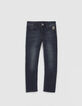 Vintage blauwe SKINNY jeans met inzetten jongens-1