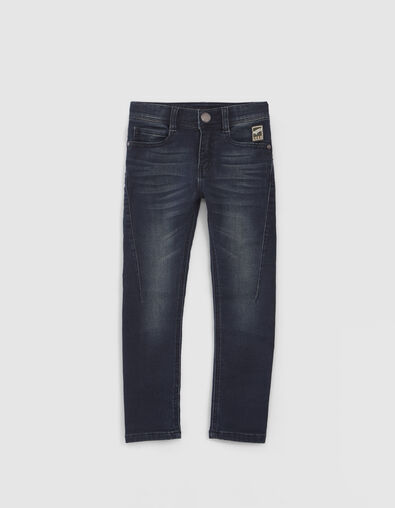 Blaue SKINNY-Vintage-Jungenjeans mit Teilungsnähten - IKKS