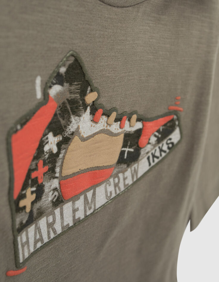 T-Shirt khaki, Biobaumwolle, Reliefturnschuh für Baby Boys-6