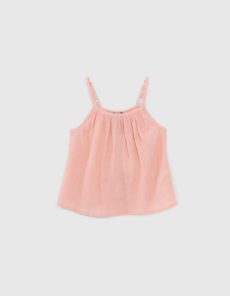 Girls’ peach waffle fabric camisole-2