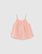 Girls’ peach waffle fabric camisole-4