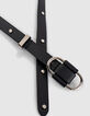 Ceinture noire cuir lisse clouté I.Code-2