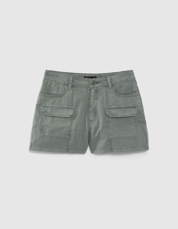 Khaki Mädchenshorts im Army-Spirit-2