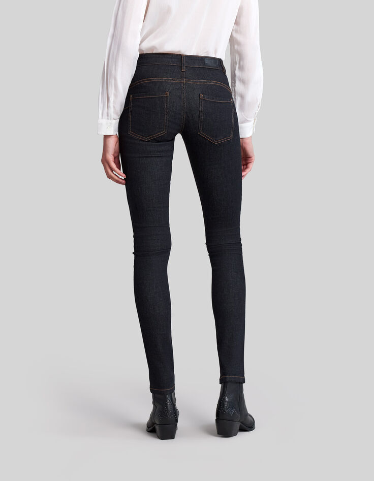 Women's black slim jeans-5