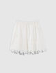 Girls’ off-white skirt with eyelet embroidery-2