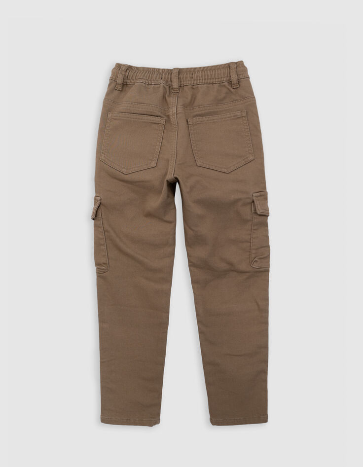 Jean upcyclé JOGGER camel esprit battle garçon-5